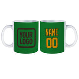 Custom Emerald Green Yellow Mug