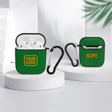 Custom Emerald Green Yellow AirPods Case