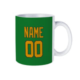 Custom Emerald Green Yellow Mug