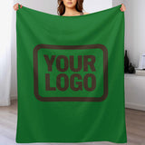 Custom Emerald Green Brown Blanket