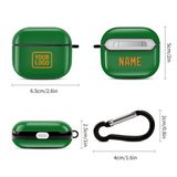 Custom Emerald Green Yellow AirPods Case (3rd Generation)
