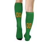 Custom Emerald Green Yellow Knee-High Sock