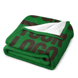 Custom Emerald Green Brown Blanket