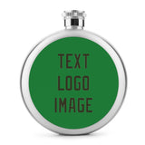 Custom Emerald Green Olive Hip Flask