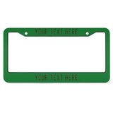 Custom Emerald Green Olive License Plate Frame