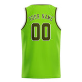 Custom Emerald Green & Olive Colors Design Sports Basketball Jersey