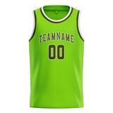 Custom Emerald Green & Olive Colors Design Sports Basketball Jersey