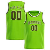 Custom Emerald Green & Olive Colors Design Sports Basketball Jersey