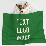 Custom Emerald Green Cream Pet Blanket