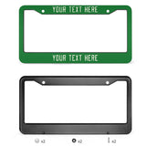 Custom Emerald Green Cream License Plate Frame