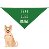 Custom Emerald Green Cream Pet Scarf