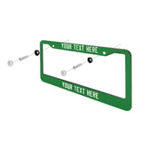 Custom Emerald Green Cream License Plate Frame