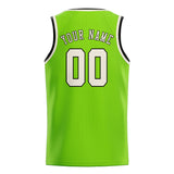 Custom Emerald Green & Cream Colors Design Sports Basketball Jersey