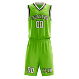 Custom Emerald Green Cream Basketball Set
