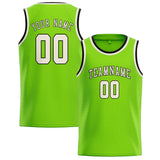 Custom Emerald Green & Cream Colors Design Sports Basketball Jersey