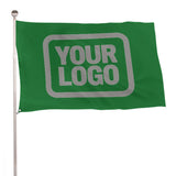 Custom Emerald Green Gray Flag