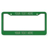 Custom Emerald Green Gray License Plate Frame