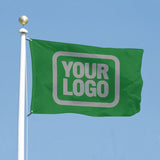 Custom Emerald Green Gray Flag