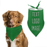 Custom Emerald Green Gray Pet Scarf