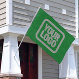 Custom Emerald Green Gray Flag