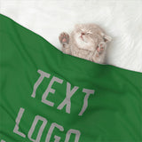 Custom Emerald Green Gray Pet Blanket