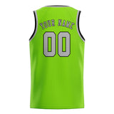 Custom Emerald Green & Gray Colors Design Sports Basketball Jersey