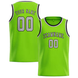 Custom Emerald Green & Gray Colors Design Sports Basketball Jersey