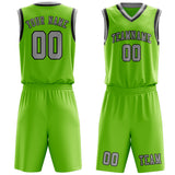 Custom Emerald Green Gray Basketball Set