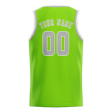 Custom Emerald Green & Gray Colors Design Sports Basketball Jersey