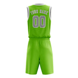 Custom Emerald Green Gray Basketball Set