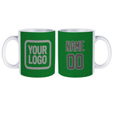 Custom Emerald Green Dark Grey Mug