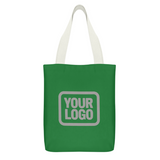 Custom Emerald Green Dark Grey Canvas Tote Bag