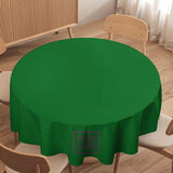 Custom Emerald Green Dark Grey Round Table Cloth