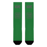 Custom Emerald Green Dark Grey Knee-High Sock