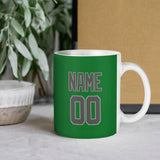 Custom Emerald Green Dark Grey Mug