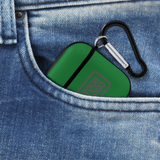 Custom Emerald Green Dark Grey AirPods Case
