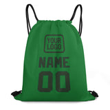 Custom Emerald Green Dark Green Drawstring Bag
