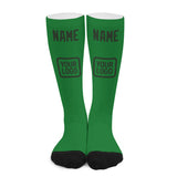 Custom Emerald Green Dark Green Knee-High Sock