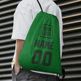 Custom Emerald Green Dark Green Drawstring Bag