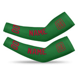 Custom Emerald Green Red Arm Sleeve