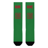 Custom Emerald Green Red Knee-High Sock