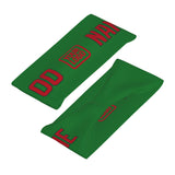 Custom Emerald Green Red Sports headband