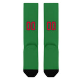 Custom Emerald Green Red Knee-High Sock