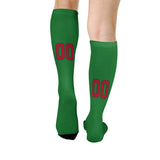 Custom Emerald Green Red Knee-High Sock
