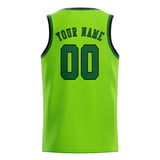 Custom Emerald Green & Green Colors Design Sports Basketball Jersey