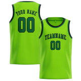 Custom Emerald Green & Green Colors Design Sports Basketball Jersey