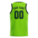 Custom Emerald Green & Dark Green Colors Design Sports Basketball Jersey