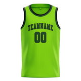 Custom Emerald Green & Dark Green Colors Design Sports Basketball Jersey