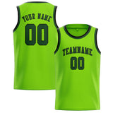 Custom Emerald Green & Dark Green Colors Design Sports Basketball Jersey