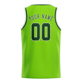 Custom Emerald Green & Dark Green Colors Design Sports Basketball Jersey